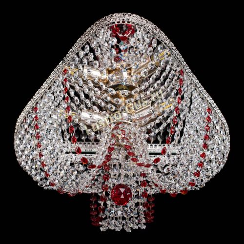 Люстра Верона Токката №5 красная в Новокузнецке Гусь Хрустальный