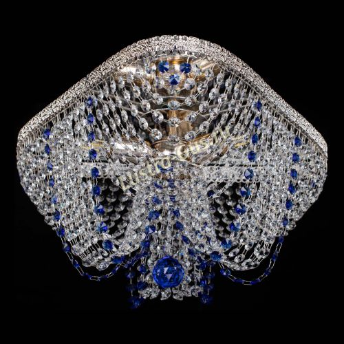 Люстра Верона Токката №5 синяя в Новокузнецке Гусь Хрустальный