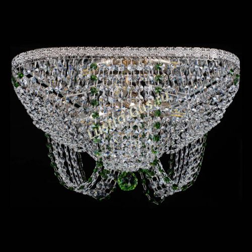 Люстра Верона Токката №5 зеленая в Новокузнецке Гусь Хрустальный