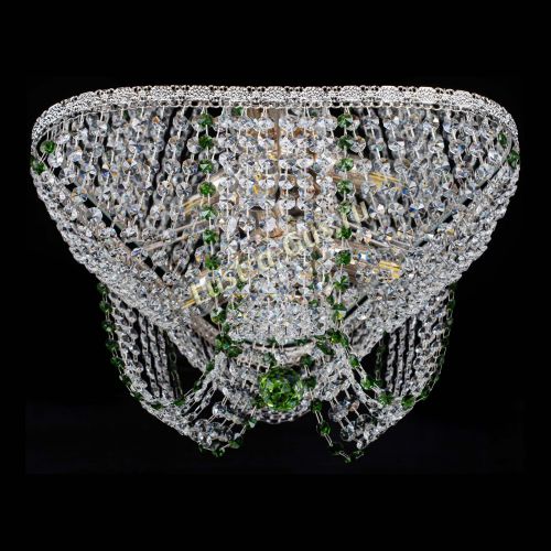 Люстра Верона Токката №5 зеленая в Новокузнецке Гусь Хрустальный