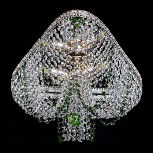 Люстра Верона Токката №5 зеленая в Новокузнецке Гусь Хрустальный