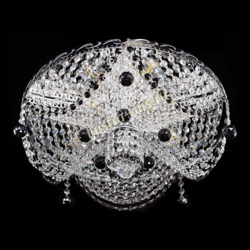 Люстра Виктория черная в Новокузнецке Гусь Хрустальный