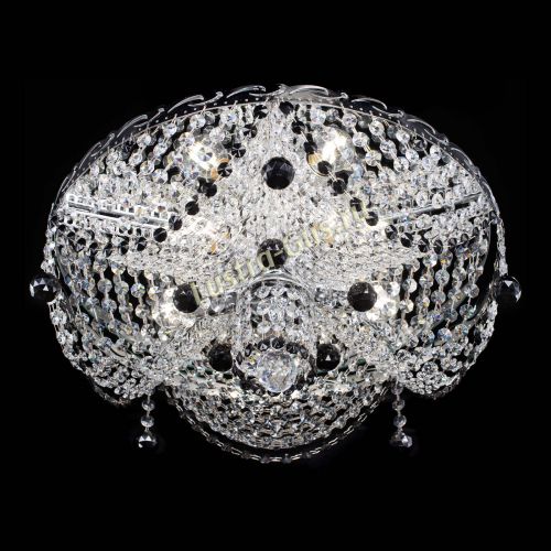 Люстра Виктория черная в Новокузнецке Гусь Хрустальный