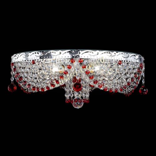 Люстра Виктория красная в Новокузнецке Гусь Хрустальный