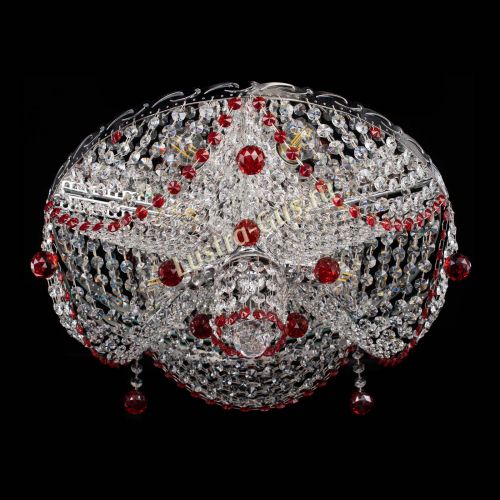 Люстра Виктория красная в Новокузнецке Гусь Хрустальный