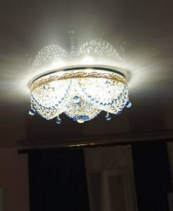 Люстра Виктория Синяя в Новокузнецке отзыв и фото покупателя