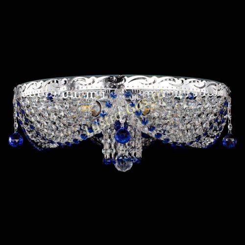 Люстра Виктория Синяя в Новокузнецке Гусь Хрустальный