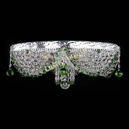 Люстра Виктория зеленая в Новокузнецке Гусь Хрустальный