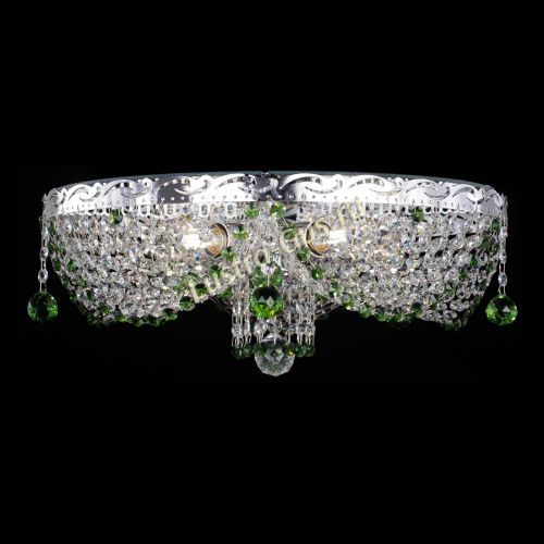 Люстра Виктория зеленая в Новокузнецке Гусь Хрустальный