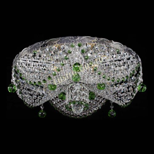 Люстра Виктория зеленая в Новокузнецке Гусь Хрустальный