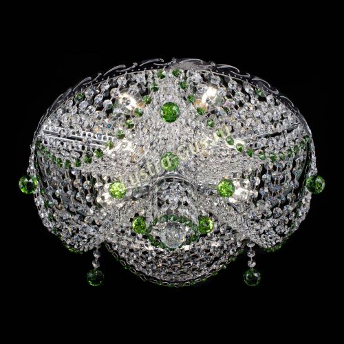 Люстра Виктория зеленая в Новокузнецке Гусь Хрустальный