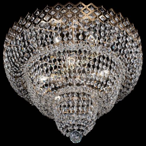 Люстра Водопад Корона №2 в Новокузнецке Гусь Хрустальный