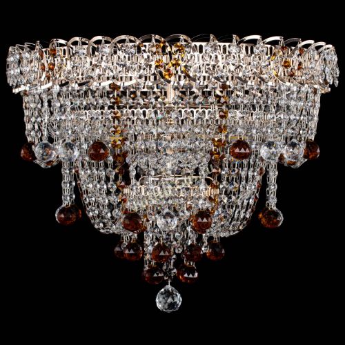 Люстра Водопад Софья чайная в Новокузнецке Гусь Хрустальный