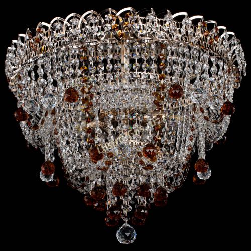 Люстра Водопад Софья чайная в Новокузнецке Гусь Хрустальный