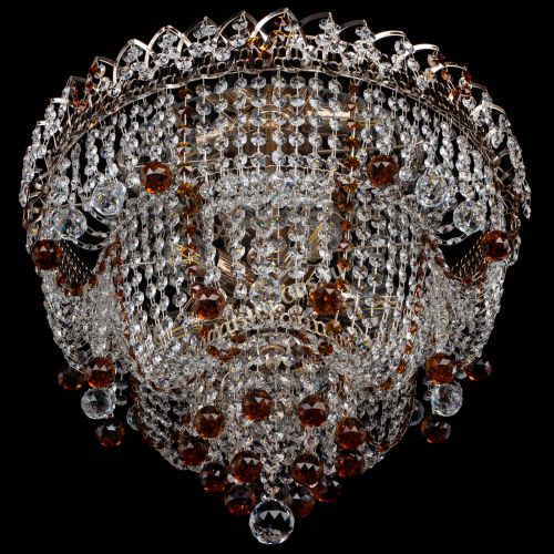 Люстра Водопад Софья чайная в Новокузнецке Гусь Хрустальный