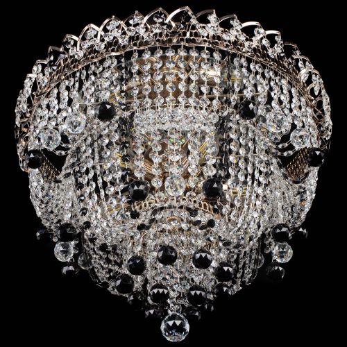 Люстра Водопад Софья черная в Новокузнецке Гусь Хрустальный