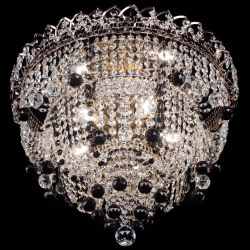 Люстра Водопад Софья черная в Новокузнецке Гусь Хрустальный