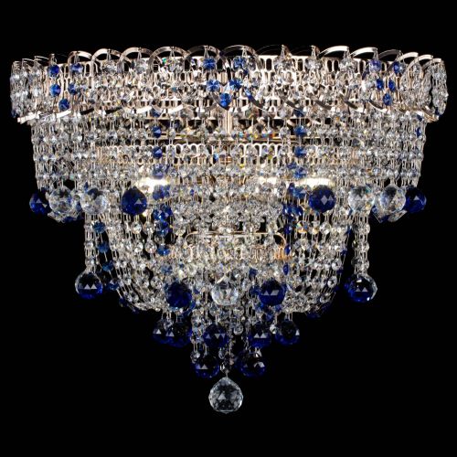 Люстра Водопад Софья синяя в Новокузнецке Гусь Хрустальный