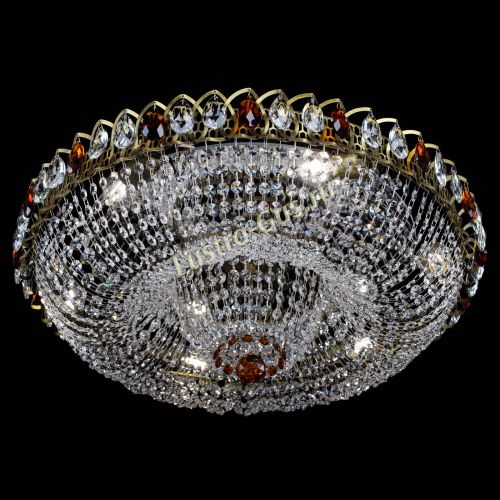 Люстра Водоворот Купол под бронзу Чайный в Новокузнецке Гусь Хрустальный