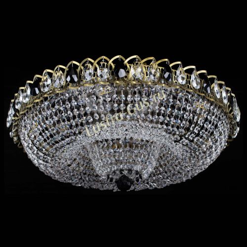 Люстра Водоворот Купол под бронзу Черный в Новокузнецке Гусь Хрустальный