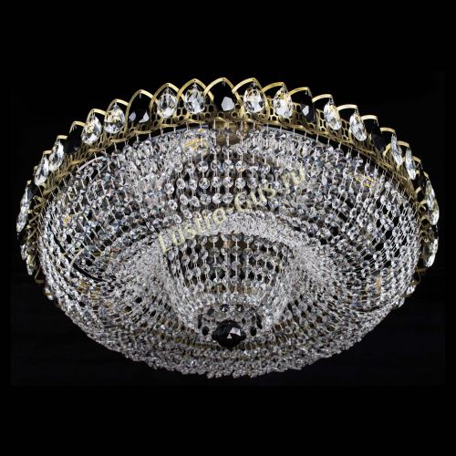 Люстра Водоворот Купол под бронзу Черный в Новокузнецке Гусь Хрустальный