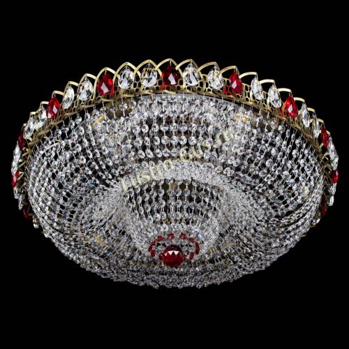 Люстра Водоворот Купол под бронзу Красный в Новокузнецке Гусь Хрустальный