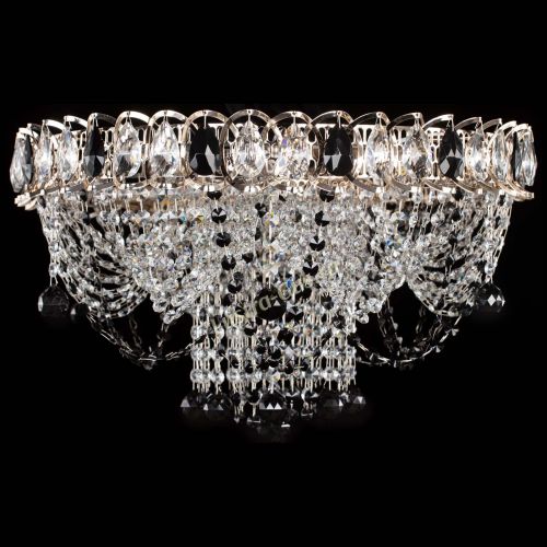 Люстра Водоворот Ольга шар черная в Новокузнецке Гусь Хрустальный