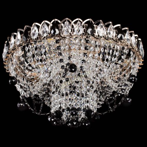 Люстра Водоворот Ольга шар черная в Новокузнецке Гусь Хрустальный