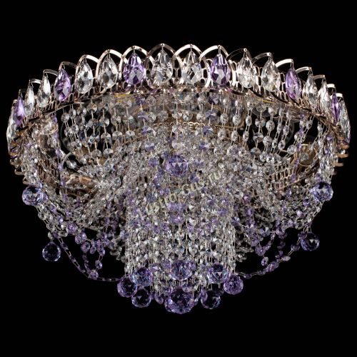 Люстра Водоворот Ольга шар фиолетовая в Новокузнецке Гусь Хрустальный