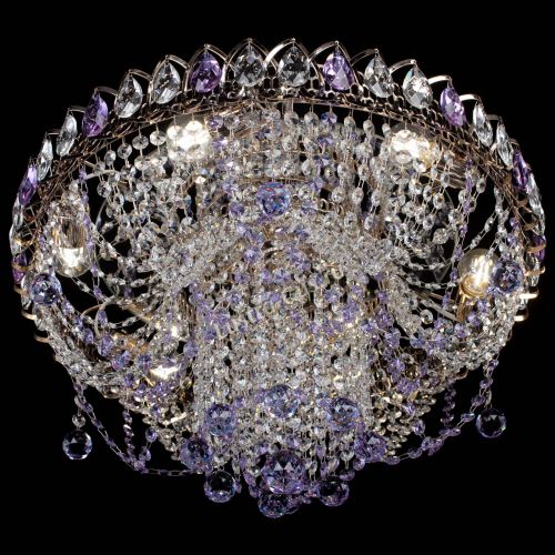 Люстра Водоворот Ольга шар фиолетовая в Новокузнецке Гусь Хрустальный