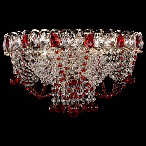 Люстра Водоворот Ольга шар красная в Новокузнецке Гусь Хрустальный