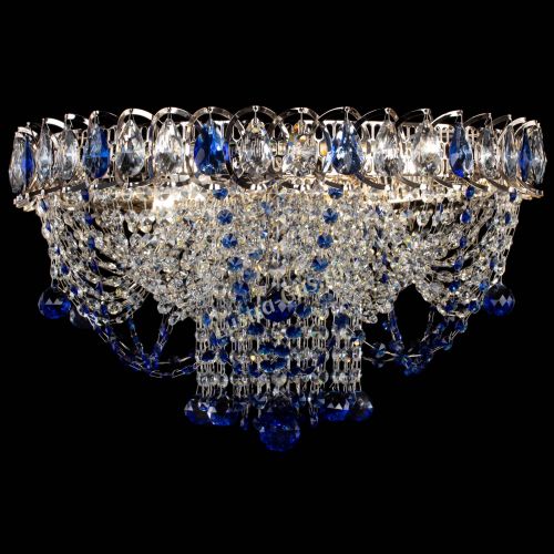 Люстра Водоворот Ольга шар синяя в Новокузнецке Гусь Хрустальный