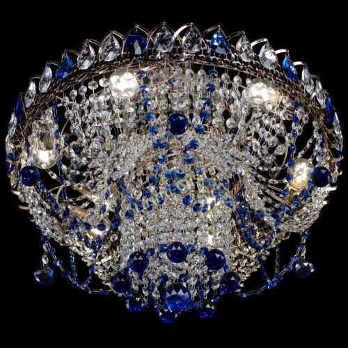 Люстра Водоворот Ольга шар синяя в Новокузнецке Гусь Хрустальный