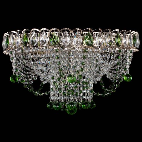 Люстра Водоворот Ольга шар зеленая в Новокузнецке Гусь Хрустальный