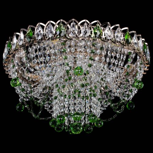 Люстра Водоворот Ольга шар зеленая в Новокузнецке Гусь Хрустальный