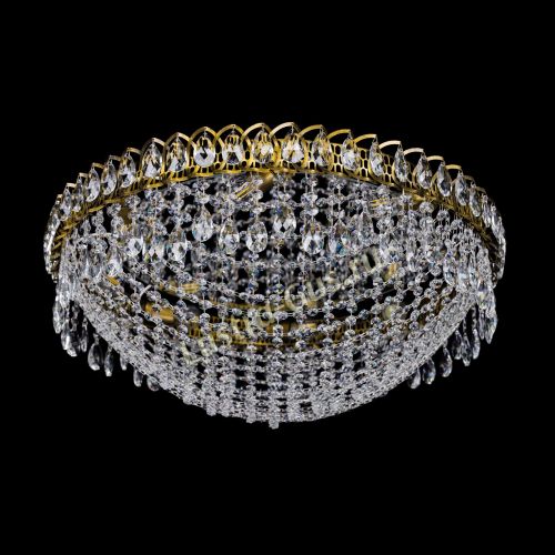 Люстра Водоворот Сетка 8 ламп под бронзу в Новокузнецке Гусь Хрустальный