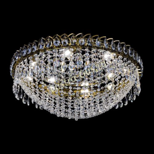 Люстра Водоворот Сетка 8 ламп под бронзу в Новокузнецке Гусь Хрустальный