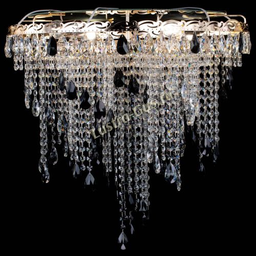 Люстра Вьюга черная в Новокузнецке Гусь Хрустальный