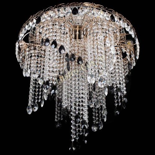 Люстра Вьюга черная в Новокузнецке Гусь Хрустальный