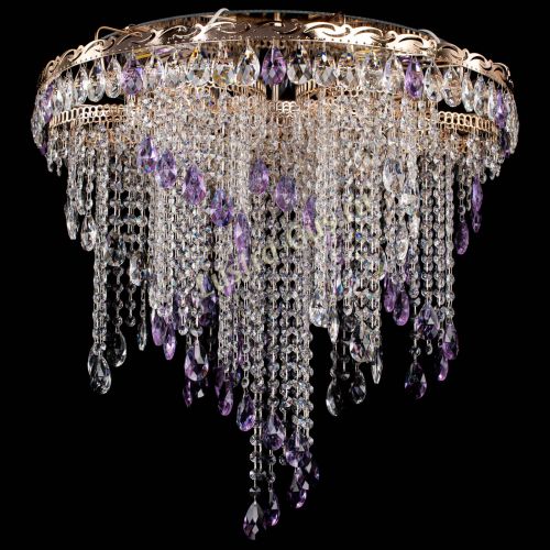 Люстра Вьюга фиолетовая в Новокузнецке Гусь Хрустальный