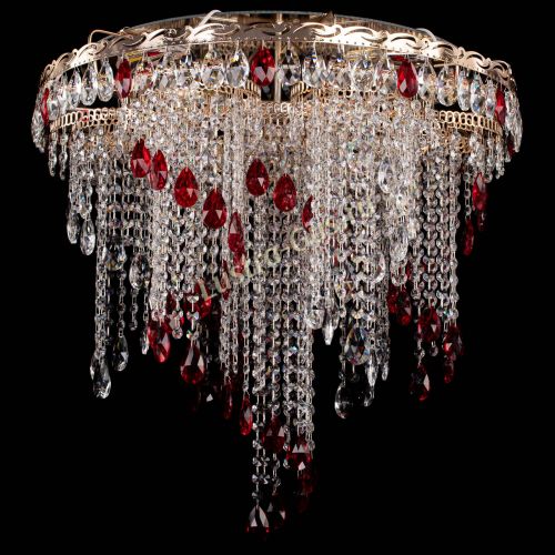 Люстра Вьюга красная в Новокузнецке Гусь Хрустальный