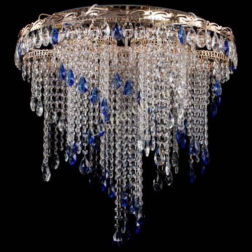 Люстра Вьюга синяя в Новокузнецке Гусь Хрустальный