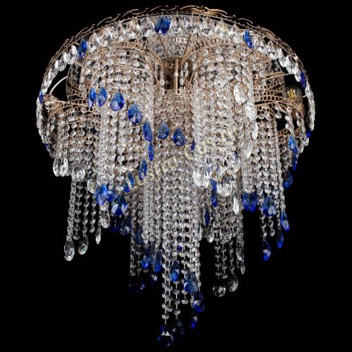 Люстра Вьюга синяя в Новокузнецке Гусь Хрустальный