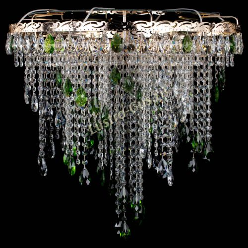 Люстра Вьюга зеленая в Новокузнецке Гусь Хрустальный