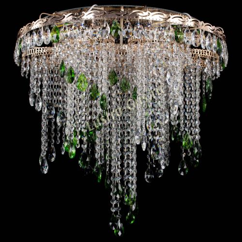 Люстра Вьюга зеленая в Новокузнецке Гусь Хрустальный