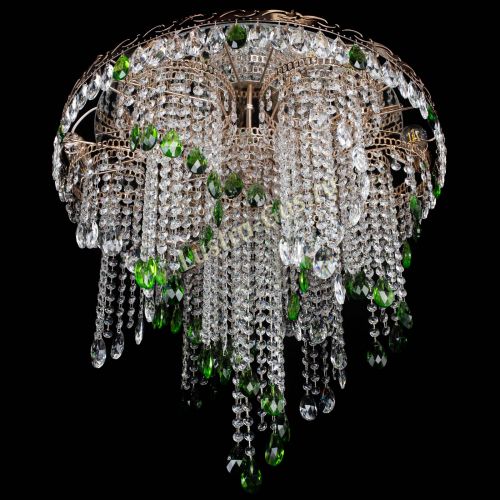 Люстра Вьюга зеленая в Новокузнецке Гусь Хрустальный