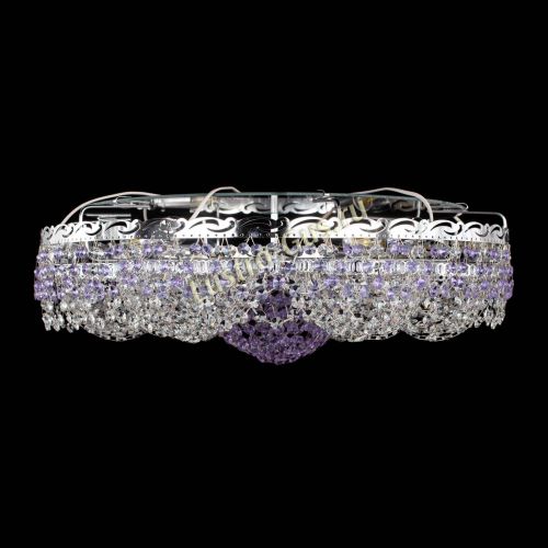 Люстра Вьюга №3 фиолетовая в Новокузнецке Гусь Хрустальный