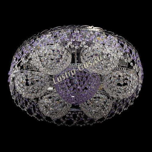 Люстра Вьюга №3 фиолетовая в Новокузнецке Гусь Хрустальный