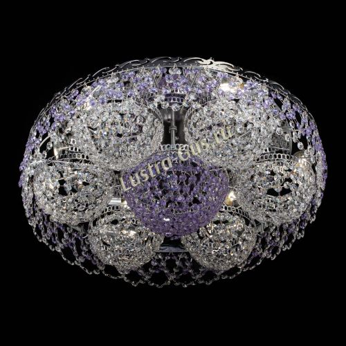 Люстра Вьюга №3 фиолетовая в Новокузнецке Гусь Хрустальный
