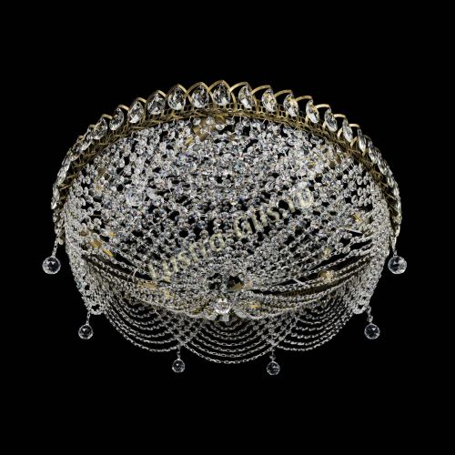 Люстра Жасмин №1 - 700 мм под бронзу в Новокузнецке Гусь Хрустальный